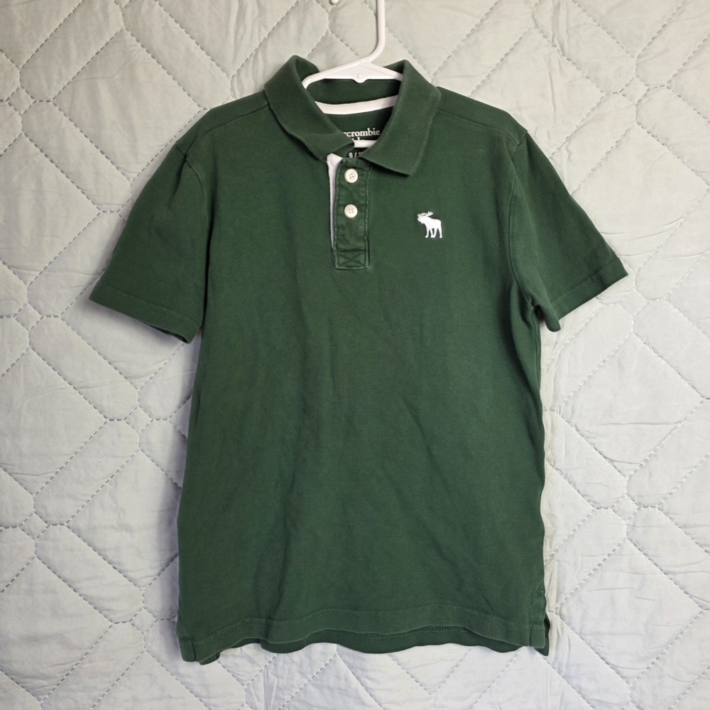 Abercrombie Kids Forest Green Polo Shirt Sz 9/10